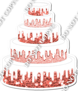 Coral Sparkle Cake