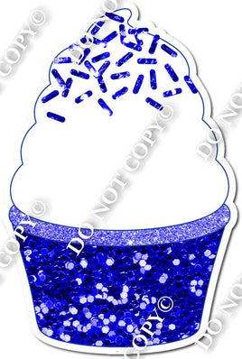 Blue Sparkle Cupcake
