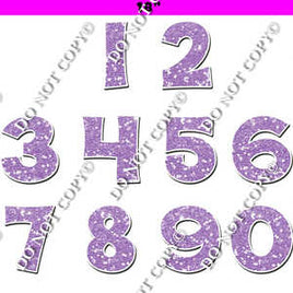 18" KG 10 pc Lavender Sparkle - 0-9 Number Set