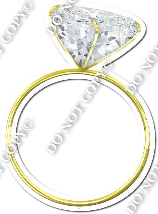 Gold Diamond Ring Yard Sign Sign Swag USA