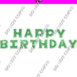 18" KG 13 pc Sparkle Lime - Happy Birthday Set