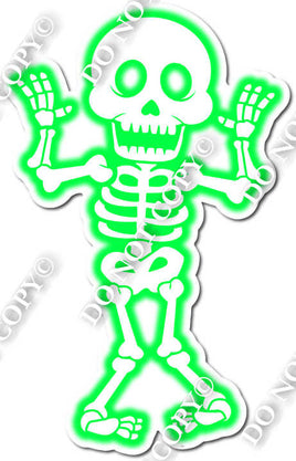 Glowing Green Skeleton Hands UP