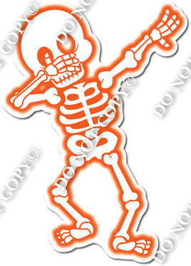 Glowing Orange Skeleton Dabbing Right