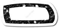 BB 23.5" Individuals - Flat White / Black Sparkle Outline