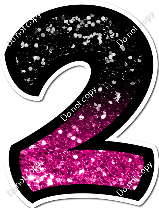 BB 30 Individuals - Hot Pink / Black Ombre Sparkle