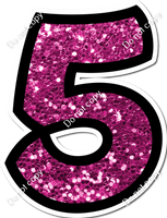 BB 18" Individuals - Hot Pink Sparkle