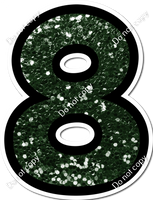 BB 18" Individuals - Hunter Green Sparkle