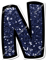 BB 12" Individuals - Navy Blue Sparkle