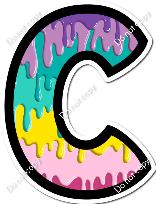 BB 18" Individuals Pastel Drip Sign Swag USA