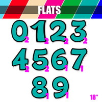Flat - 18" BB 16 pc 0-9 Sets