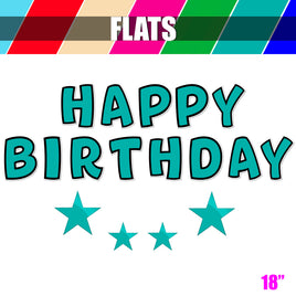 Flat - 18" BB 17 pc Happy Birthday Sets