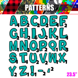 Pattern - 23.5" BB 69 pc Alphabet Sets