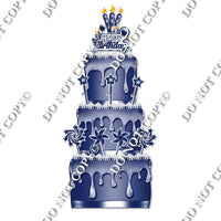 18 pc Flat Navy Blue Split Cake Set Flair-hbd0751