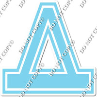 23.5" Greek Individual Flat Baby Blue - Alphabet Pieces