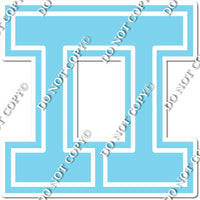 23.5" Greek Individual Flat Baby Blue - Alphabet Pieces
