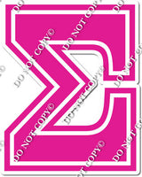 18" Greek Individual Flat Hot Pink - Alphabet Pieces