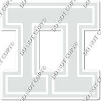 18" Greek Individual Flat Light Grey - Alphabet Pieces
