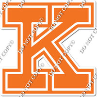 23.5" Greek Individual Flat Orange - Alphabet Pieces