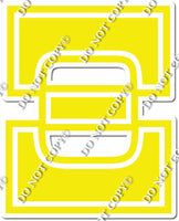 18" Greek Individual Flat Yellow - Alphabet Pieces