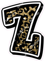 GR 23.5" Individuals - Gold Leopard Sparkle