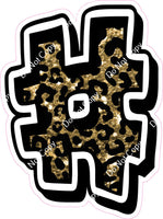 GR 23.5" Individuals - Gold Leopard Sparkle