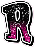 GR 23.5" Individuals - Black / Hot Pink Ombre Sparkle
