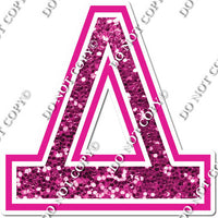 23.5" Greek Individual Hot Pink Sparkle - Alphabet Pieces