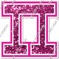 23.5" Greek Individual Hot Pink Sparkle - Alphabet Pieces