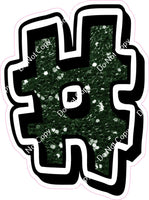 GR 23.5" Individuals - Hunter Green Sparkle