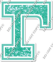 23.5" Greek Individual Mint Sparkle - Alphabet Pieces