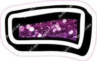 GR 23.5" Individuals - Hot Pink / Purple Ombre Sparkle