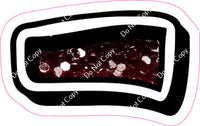 GR 23.5" Individuals - Black / Red Ombre Sparkle