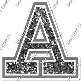 18" Greek Individual Silver Sparkle - Alphabet Pieces