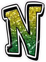 GR 12" Individuals - Yellow / Green Ombre Sparkle