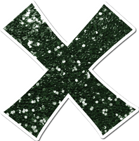 18" KG Individual Hunter Green Sparkle - Alphabet Pieces