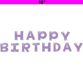 18" KG 13 pc Lavender Sparkle - Happy Birthday Set