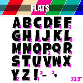 Flat - 23.5" LG 74 pc - Alphabet Set