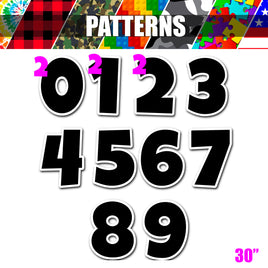 Pattern - 30" LG 13 pc 0-9 Number Sets