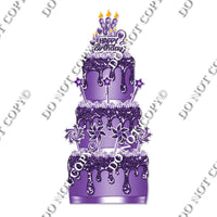 18 pc Sparkle Purple Split Cake Set Flair-hbd0736
