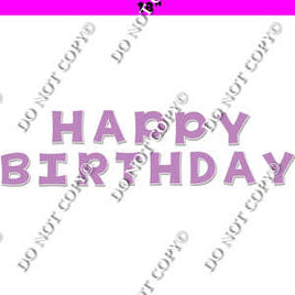 18" KG 13 pc Flat Lavender - Happy Birthday Set