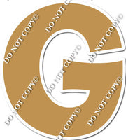 23.5" KG Individual Flat Gold - Alphabet Pieces