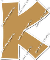 23.5" KG Individual Flat Gold - Alphabet Pieces