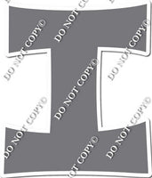 18" KG Individual Flat Grey - Alphabet Pieces