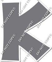 18" KG Individual Flat Grey - Alphabet Pieces