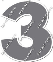 18" KG Individual Flat Grey - Numbers, Symbols & Punctuation