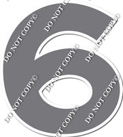 18" KG Individual Flat Grey - Numbers, Symbols & Punctuation