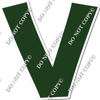 23.5" KG Individual Flat Hunter Green - Alphabet Pieces