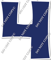 18" KG Individual Flat Navy Blue - Numbers, Symbols & Punctuation