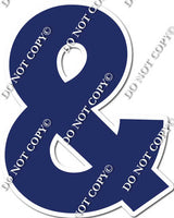 18" KG Individual Flat Navy Blue - Numbers, Symbols & Punctuation