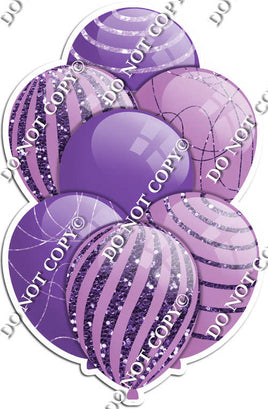 Purple & Lavender Balloons - Sparkle Accents